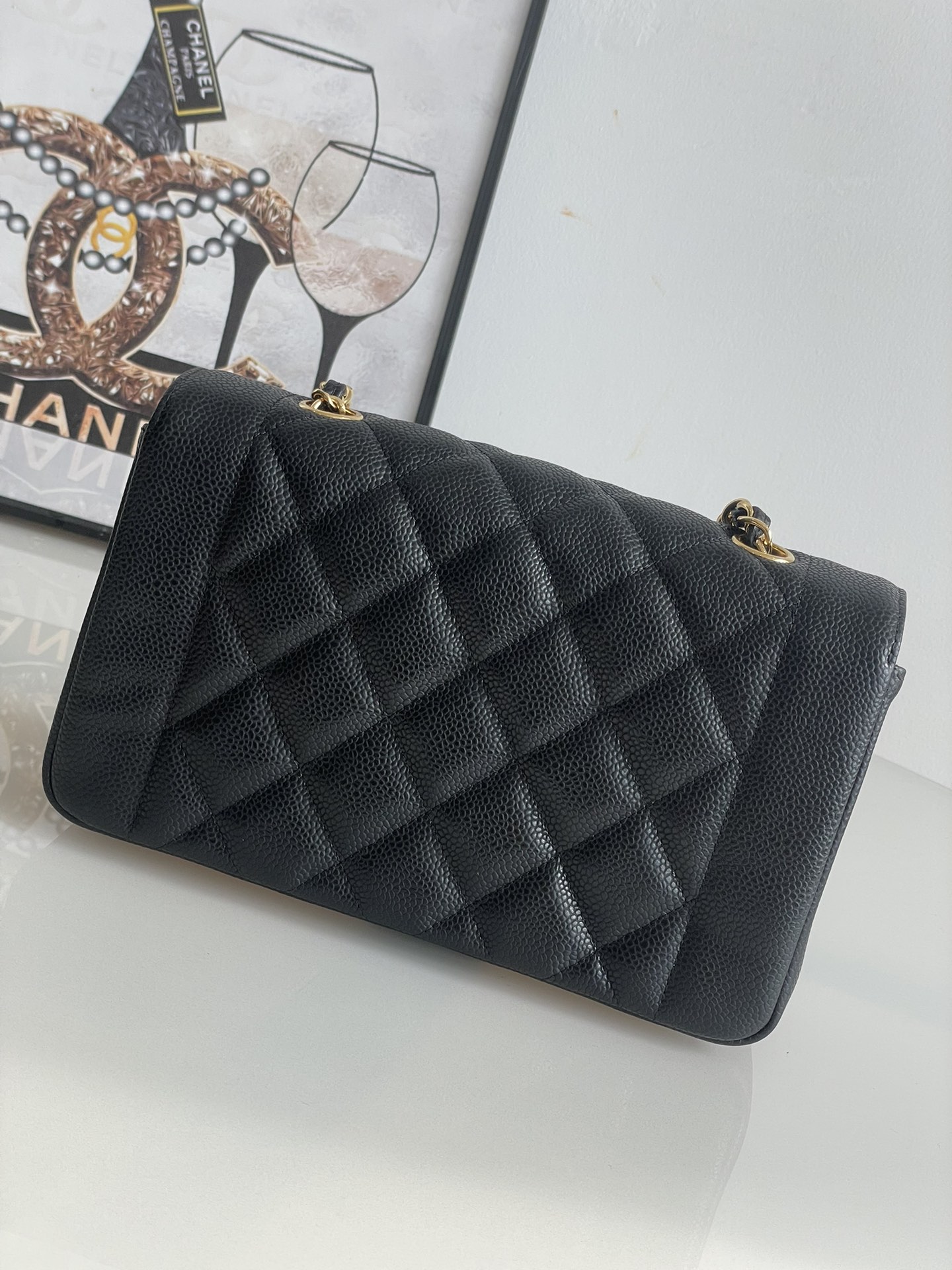 TOP CHANEL Flap Bag  22.5×14×7cm - Black