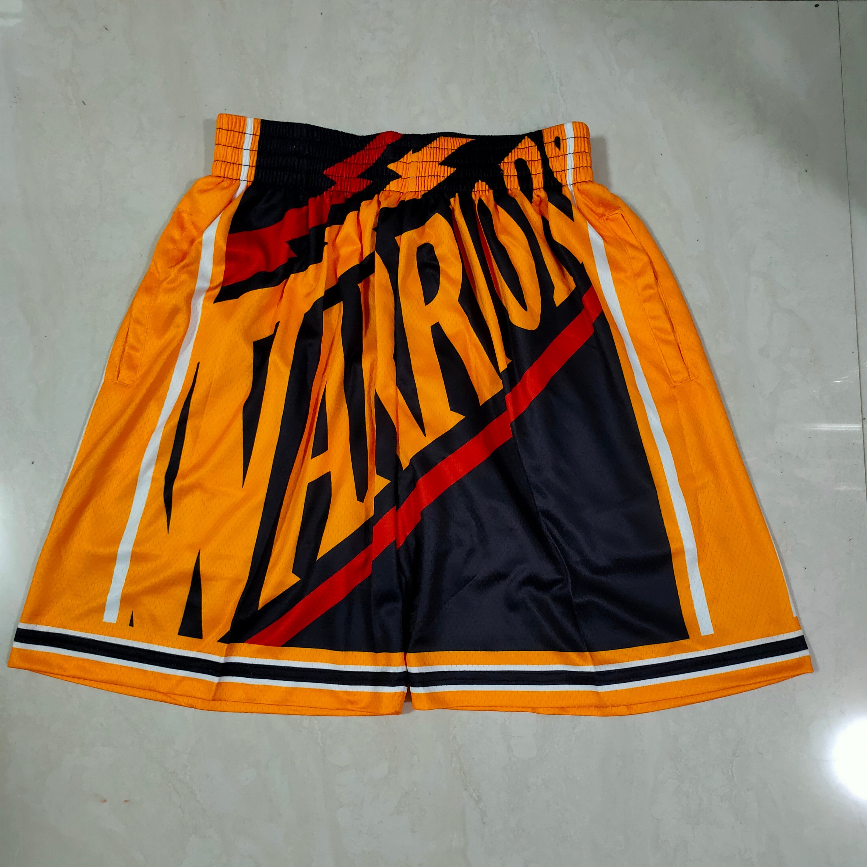 Golden State Warriors black mitchell&ness pocket pants