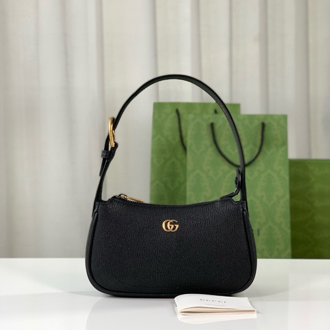 TOP GUCCI Lambskin Double G Shoulder Handbag 21X12X4CM - 4 Colour