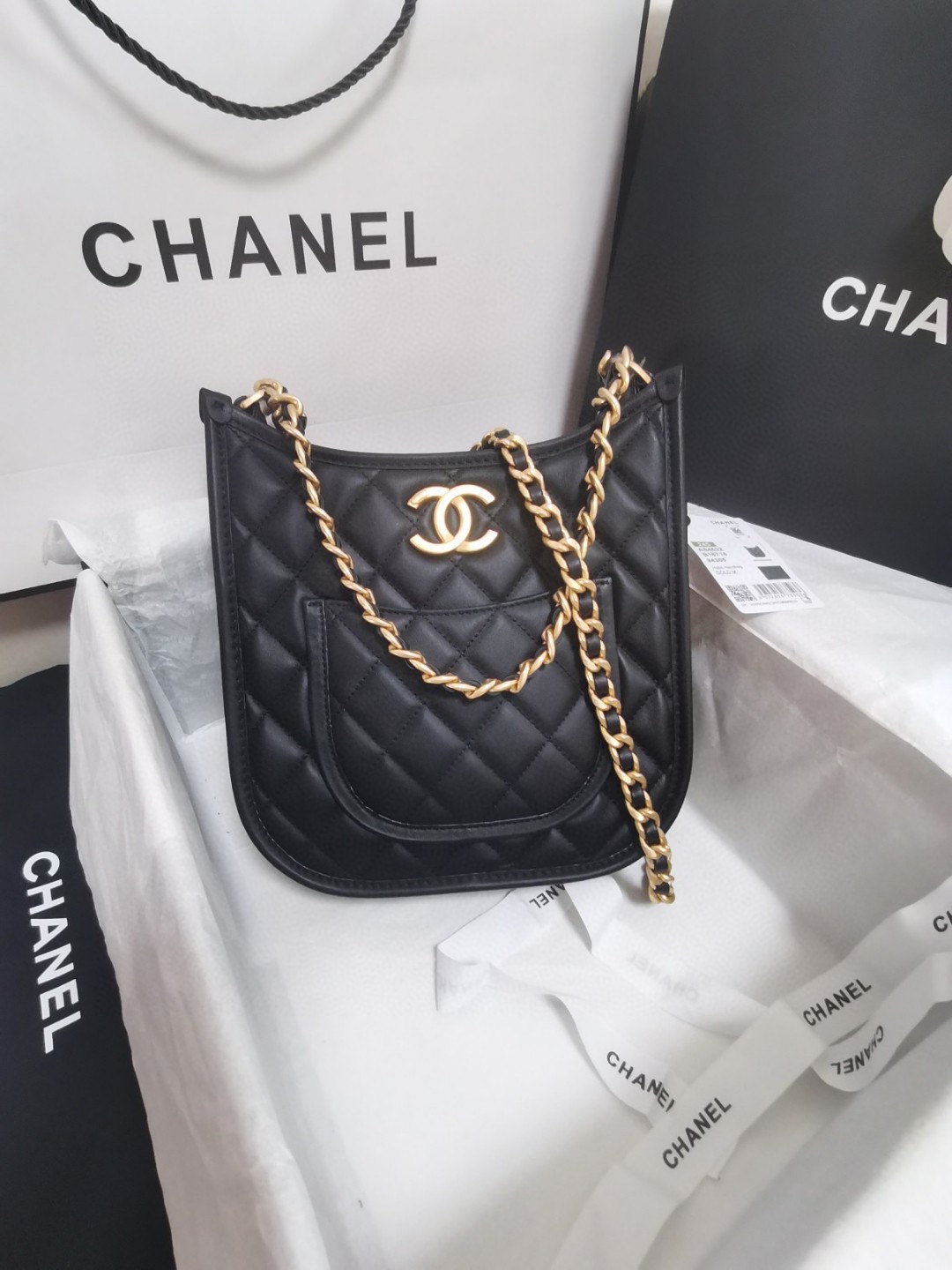TOP CHANEL Jungle Embroidery Pattern Saddle Bags 21×23×6.5cm - GHW - 3 Colors