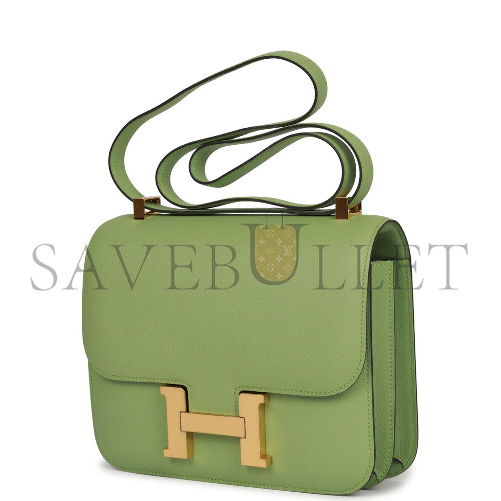 Hermes Constance 24 Vert Criquet Epsom Gold Hardware