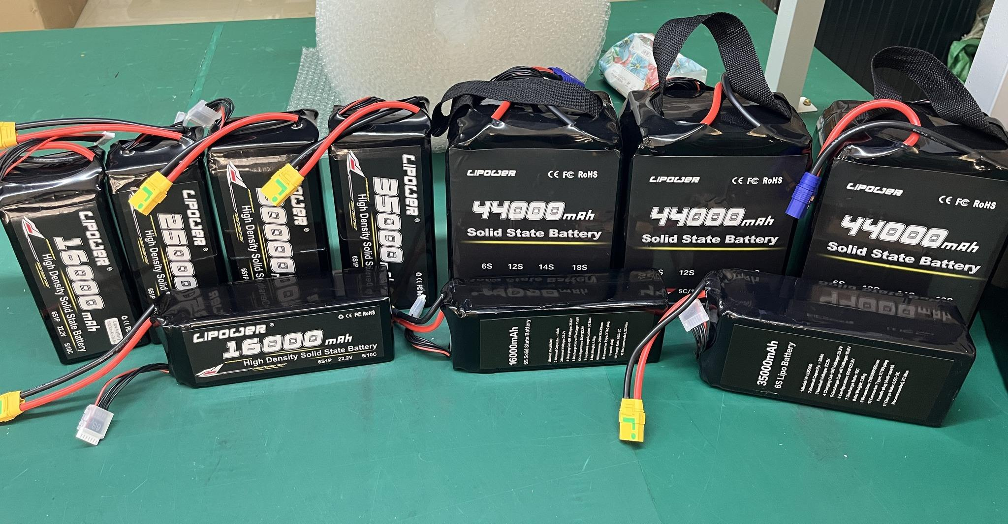 Semi-solid battery 6/12S 22.2/44.4V 33000mAh 10/5C 400Wh/kg FPV drone battery pack - lipowbattery