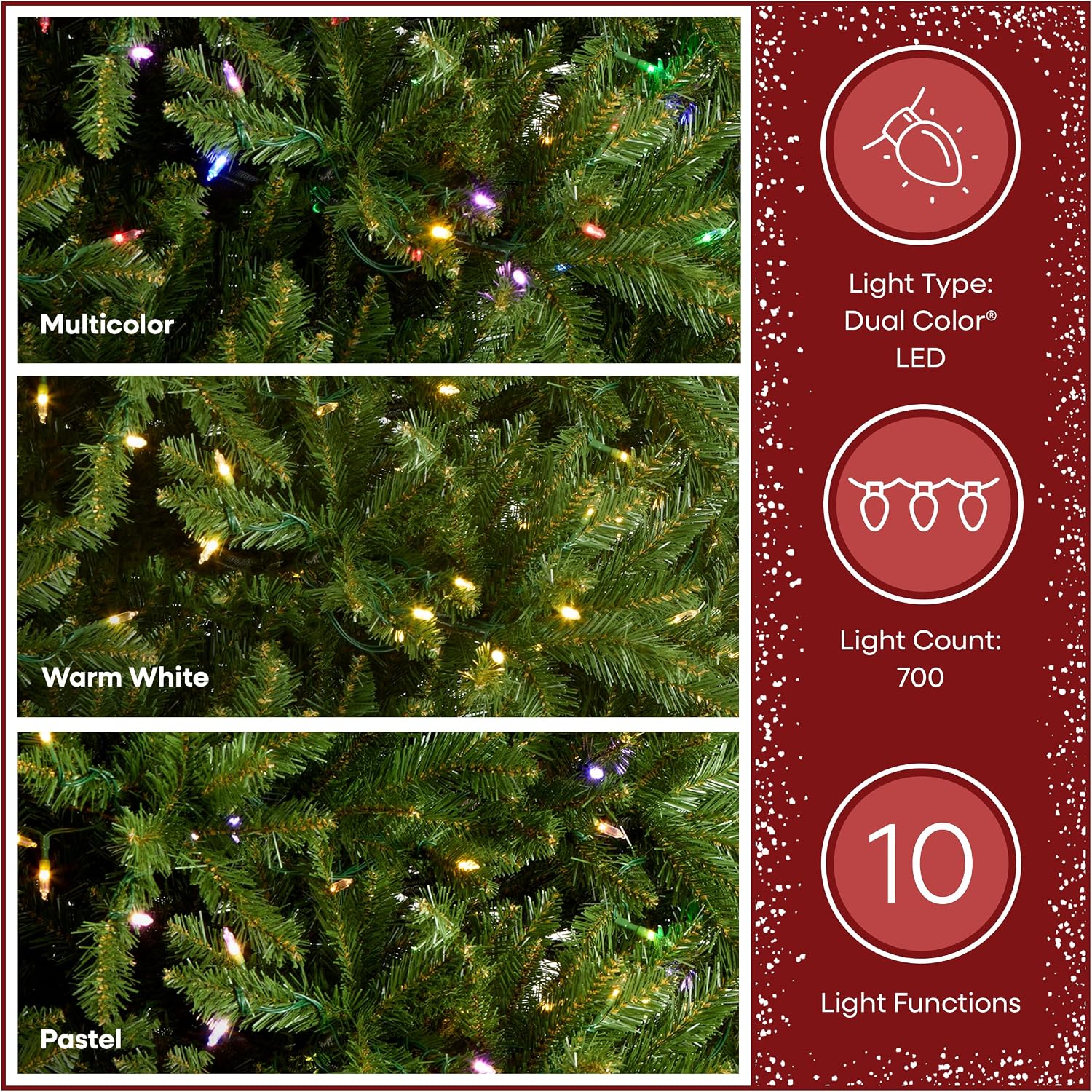 National Tree Company 7.5ft Pre-Lit Dunhill Fir Artificial Christmas Tree
