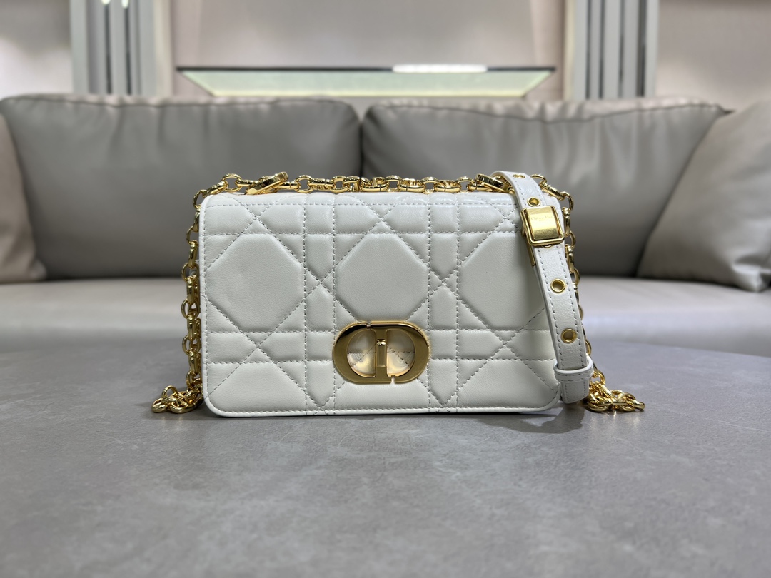 TOP Christian Dior Caro Bag Chain Box Bag 20×13×7cm -  4 Colour