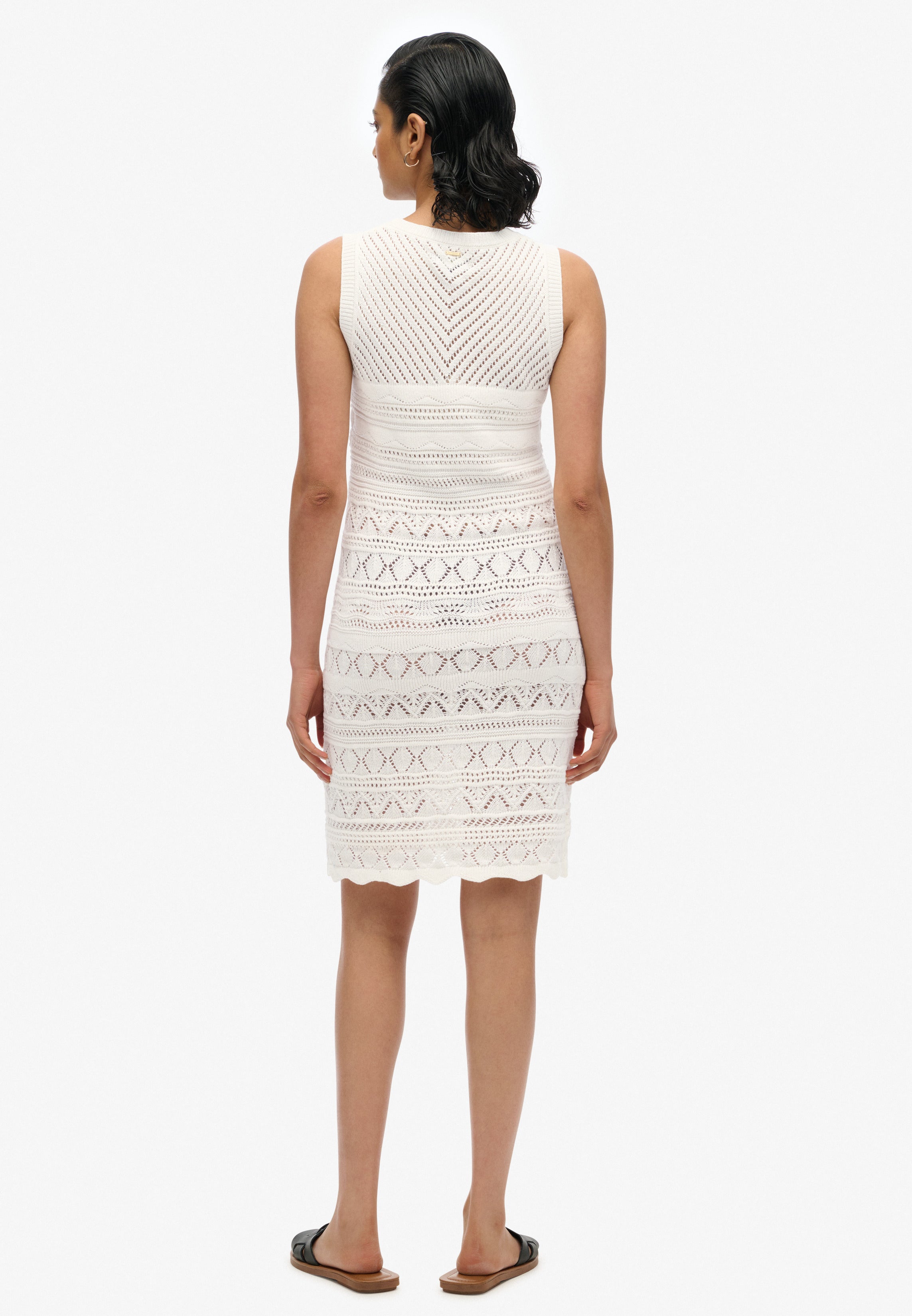 Crochet Mini Dress | Desert Bone Off White