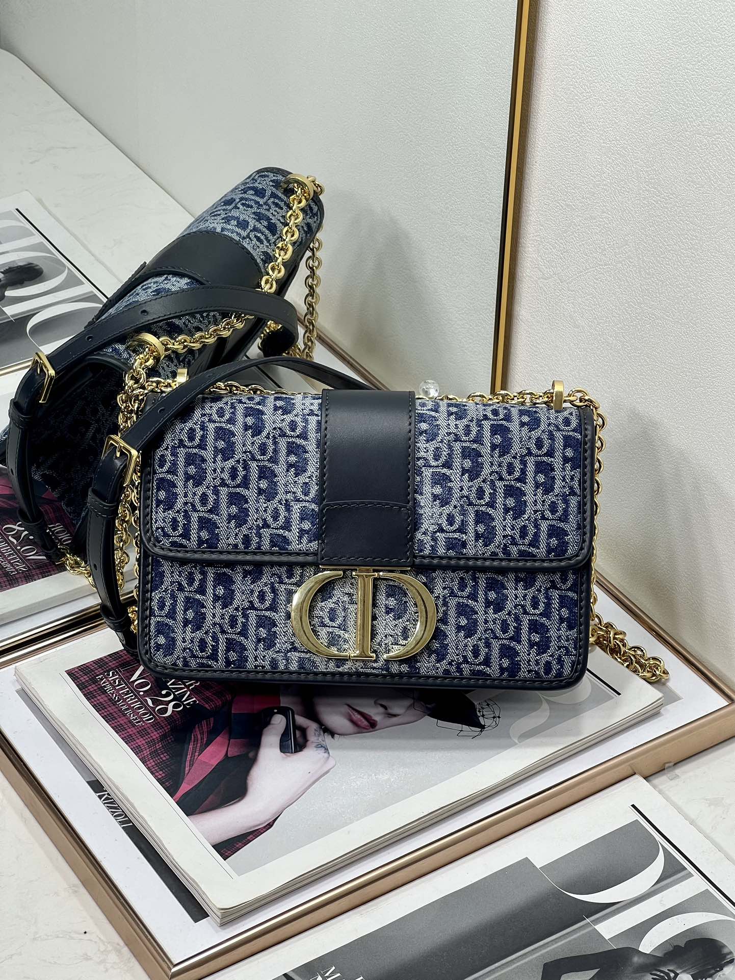 TOP Christian Dior 30 Montaigne Bag 25.5cm - Denim