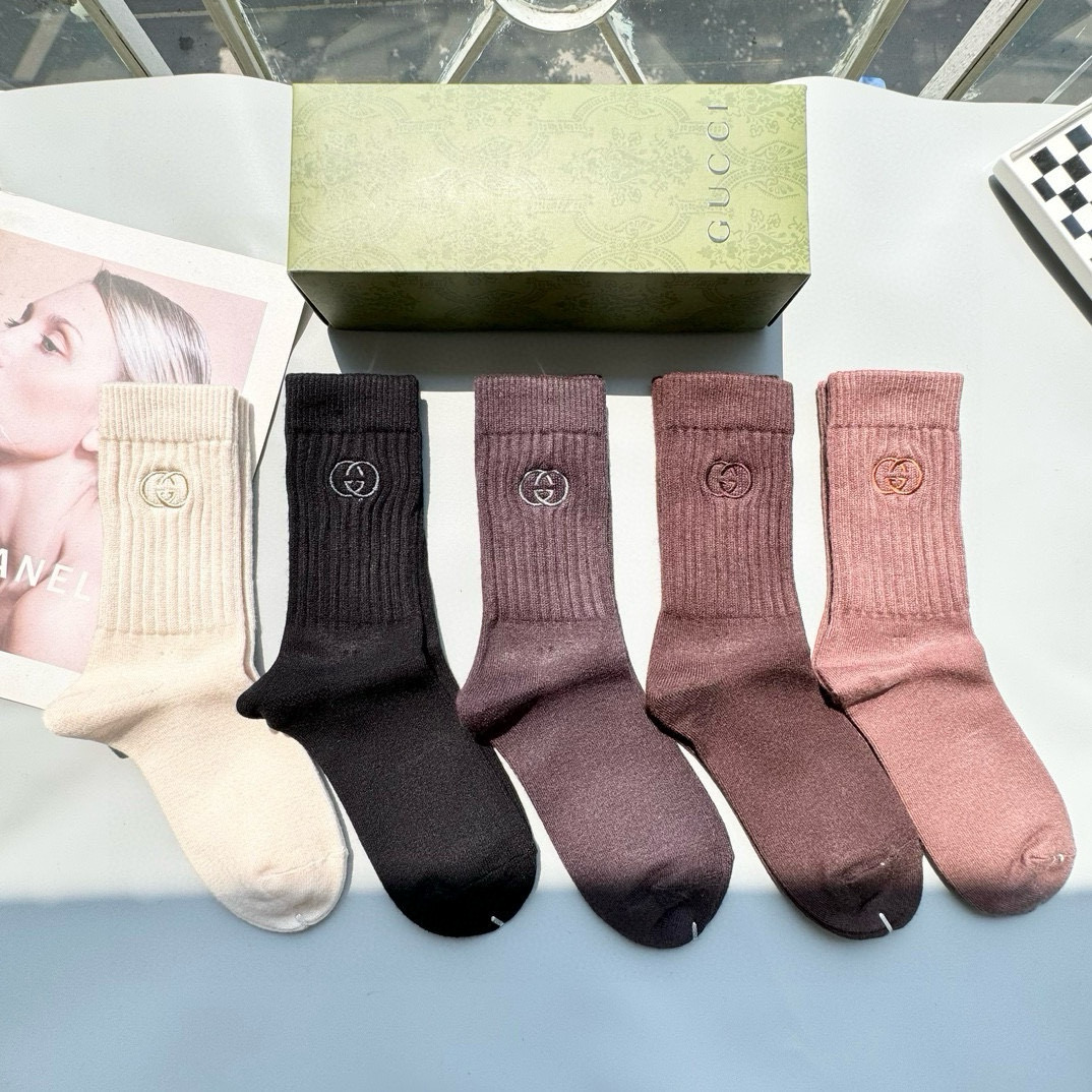 TOP GUCCI Socks - 5 Pieces as a Set