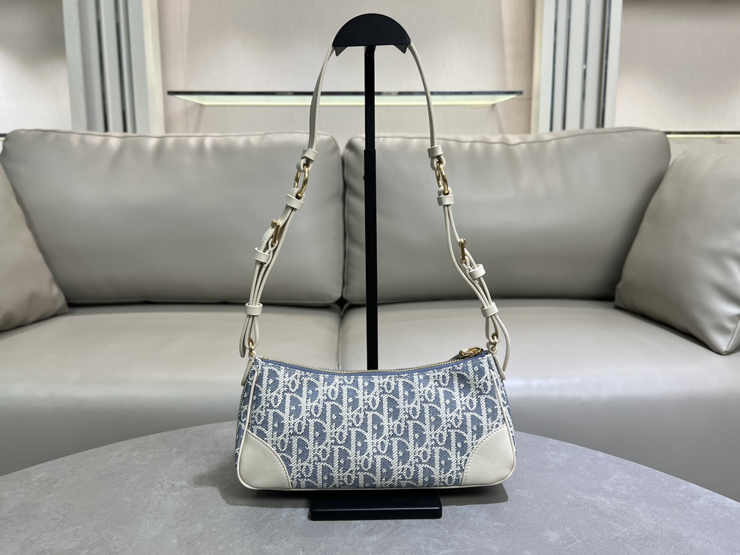 TOP Christian Dior Cigale Bag 26×12×7cm -Blue