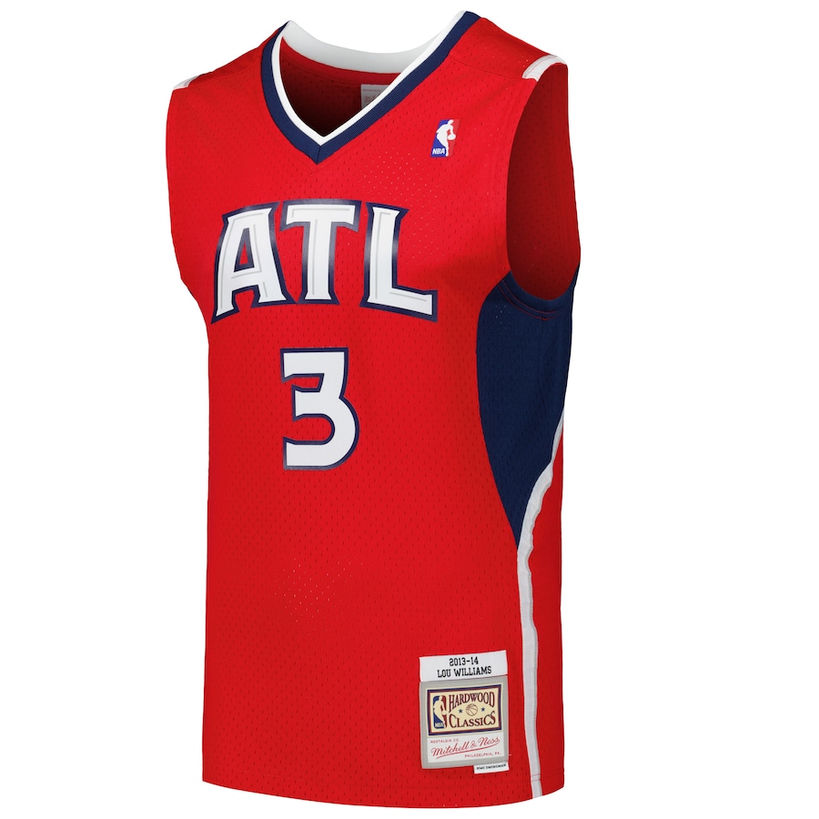 Men's Atlanta Hawks Lou Williams Mitchell & Ness Red 2013/14 Hardwood Classics Swingman Jersey