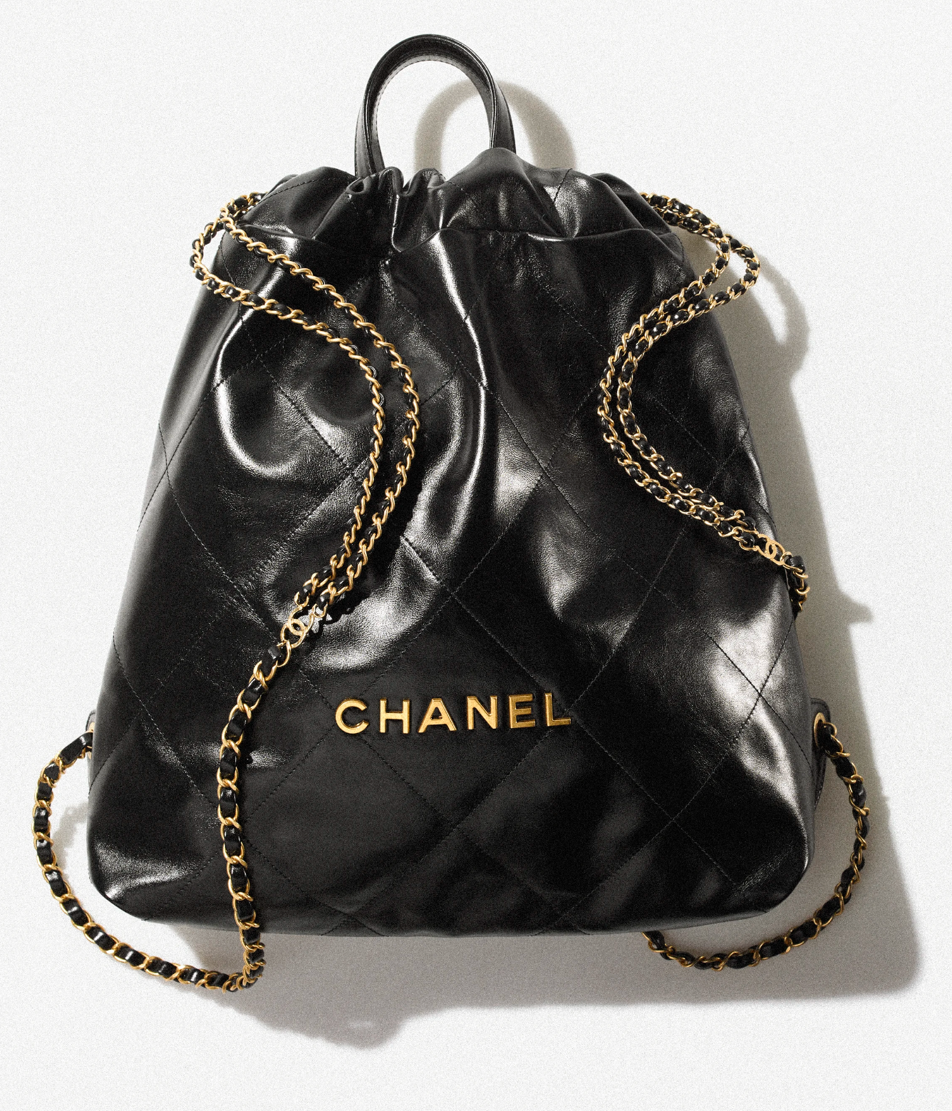 CHANEL 22 BACKPACK Calfskin & Silver Metal Black