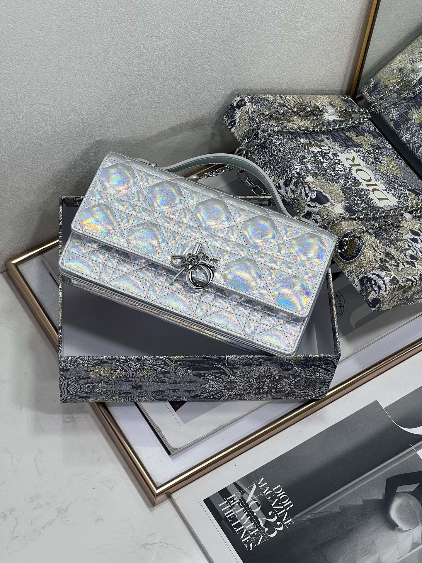TOP Christian Dior Miss Bag Mini 21cm - Silver