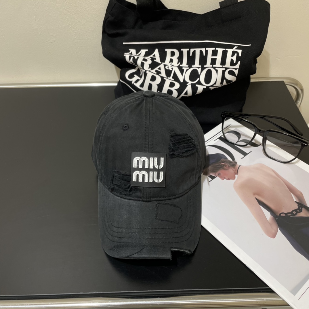 TOP Miu Miu Beige Baseball Cap-4 Colors