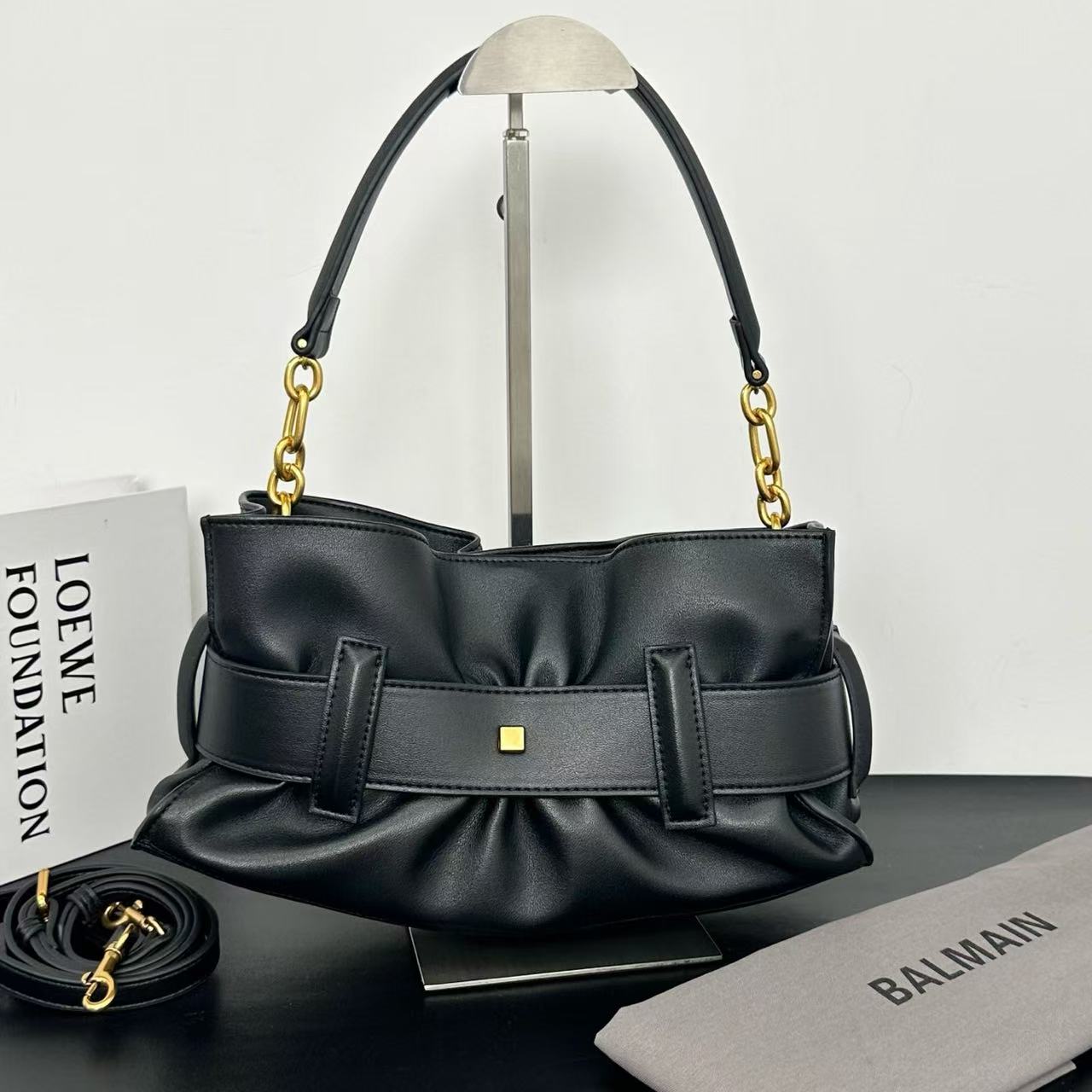 Balmain Mini Anthem bag in leather (Replica)