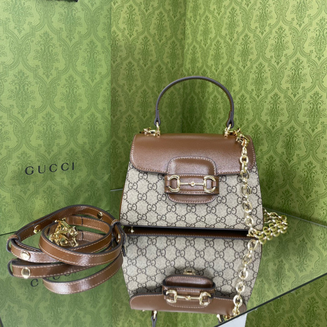 TOP GUCCI Horsebit 1995 Bag Mini 22cm x 16cm x 10.5cm - GHW
