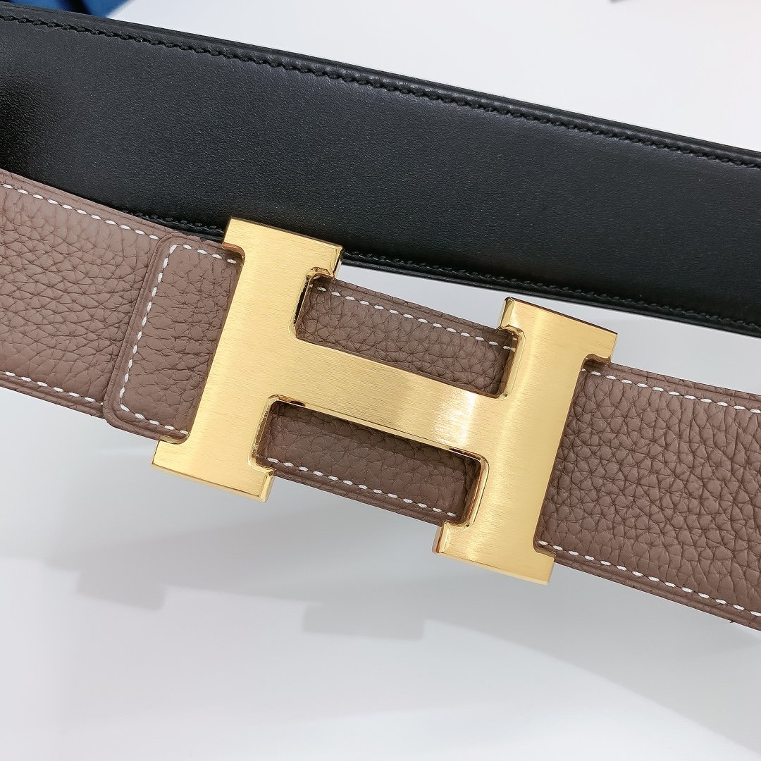 Hermès H Belt Buckle & Reversible Brown For Women, Women Belt 380MM