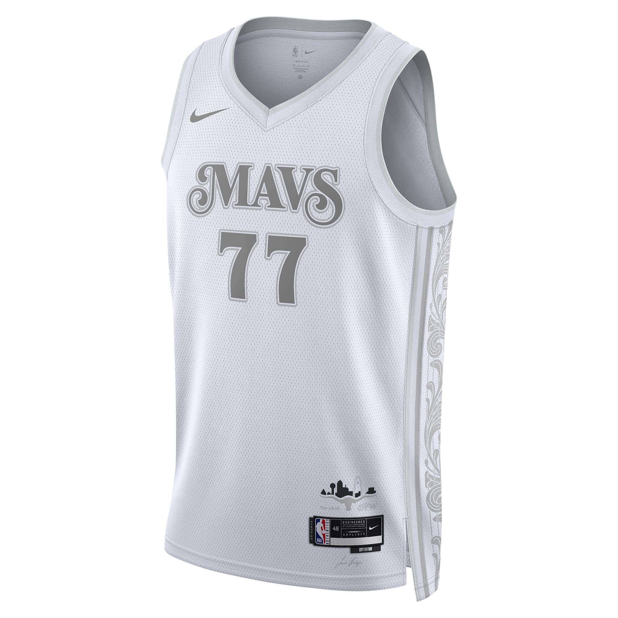 Unisex Dallas Mavericks Luka Dončić White 2024/25 Swingman Jersey - City Edition