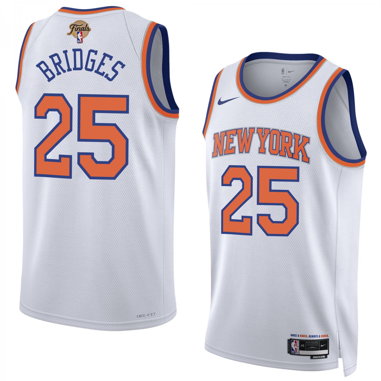 Mikal Bridges New York Knicks 2026 Finals Jersey - White