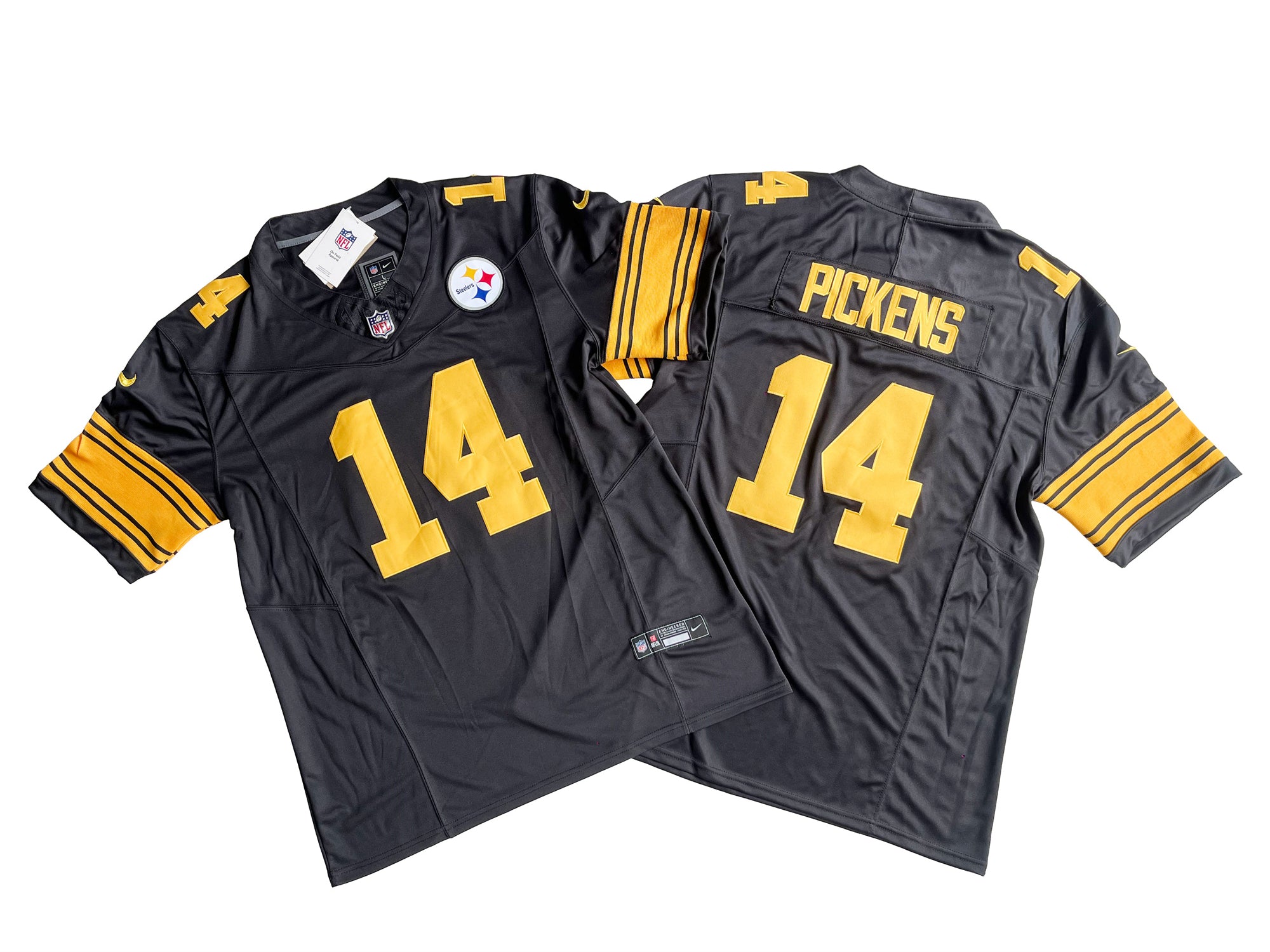 Pittsburgh Steelers 14# George Pickens Black Vapor F.U.S.E. Limited Jersey