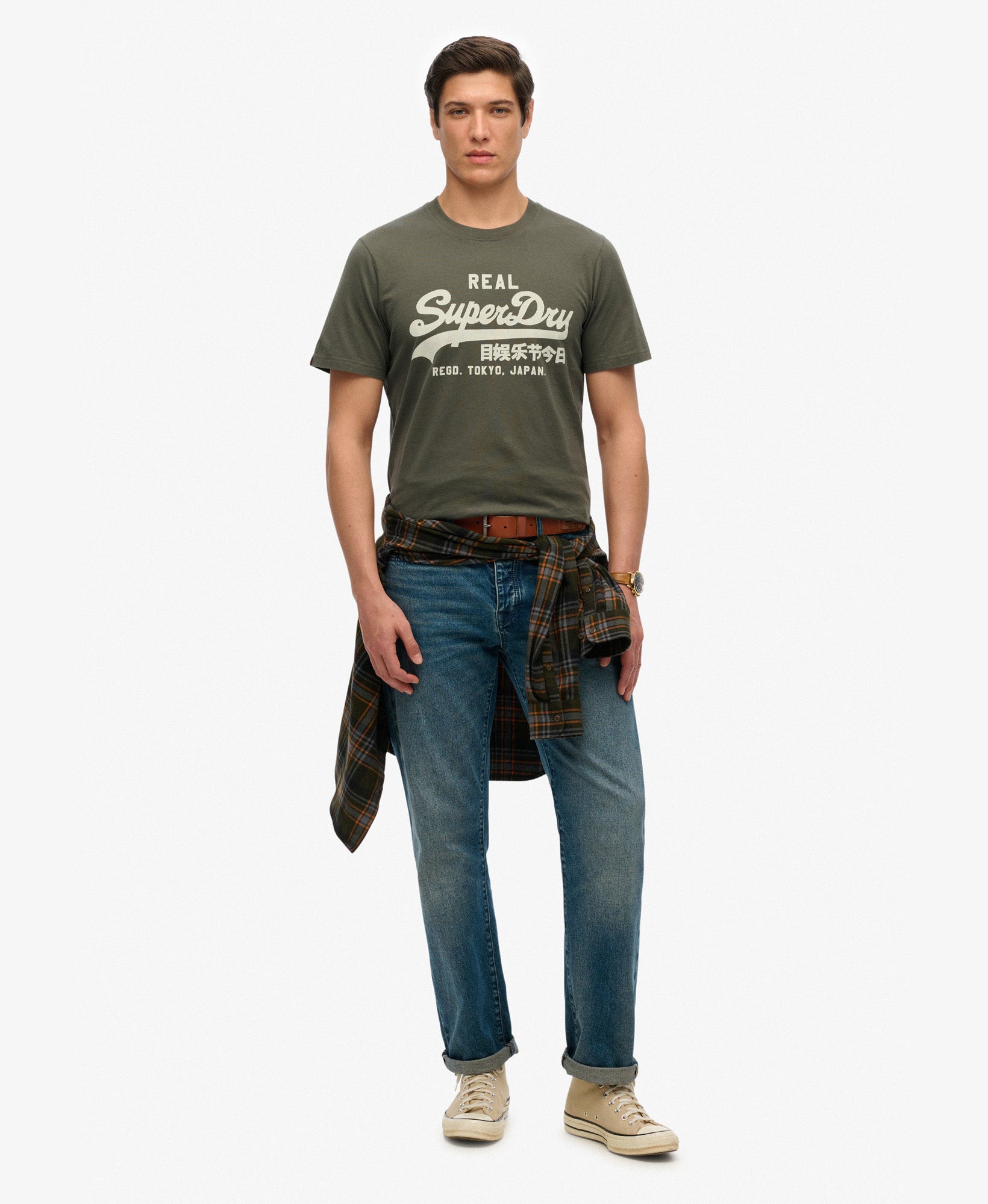 Vintage Logo Work Wear Tee | Dark Khaki