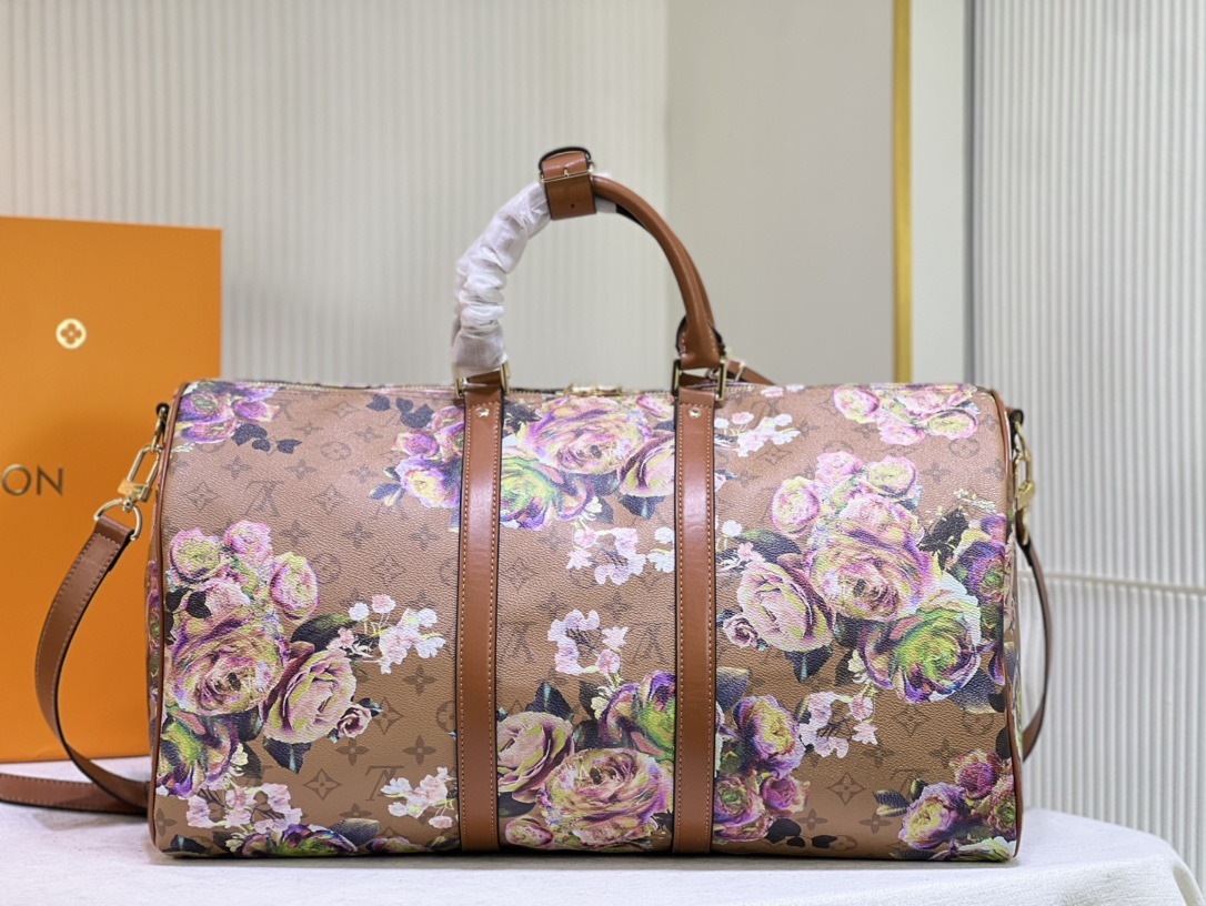 TOP Louis Vuitton LV Keepall  50 Travel bag 50 x 29 x 23cm-Brown
