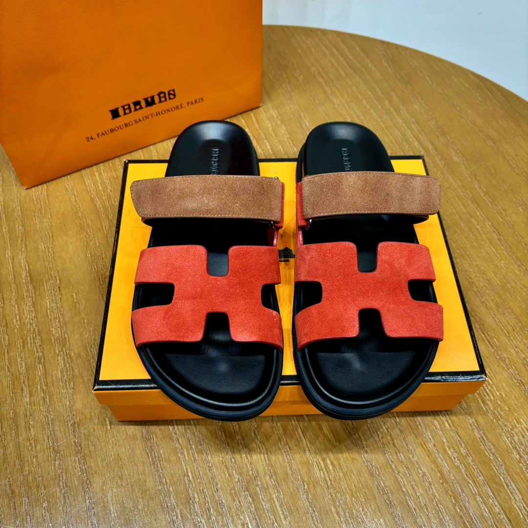 Hermès Chypre leather sandals（Replica）