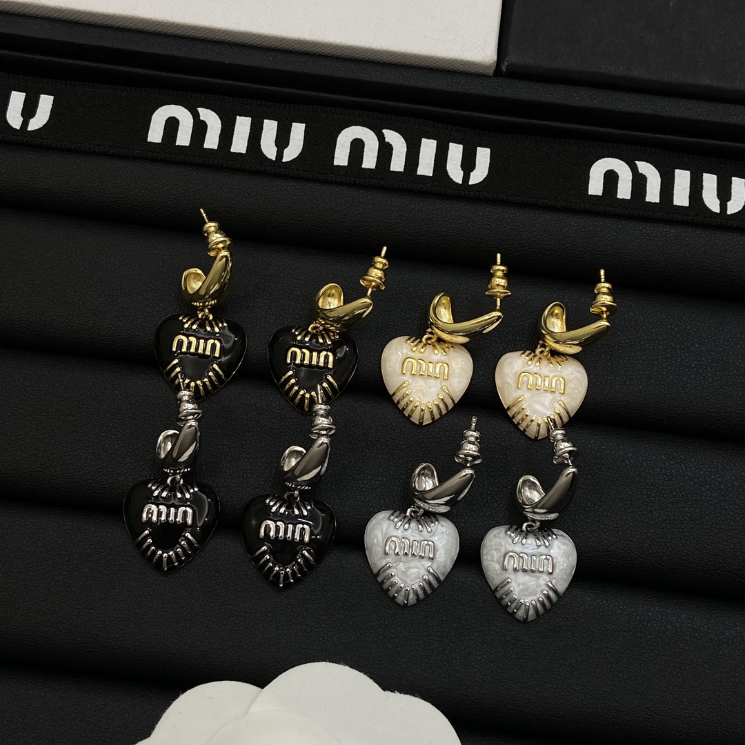 TOP Miu Miu Heart Earrings-4 Colors