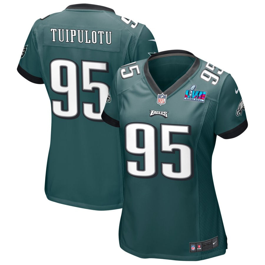 Marlon Tuipulotu Philadelphia Eagles  Women's Super Bowl LVII Game Jersey - Midnight Green