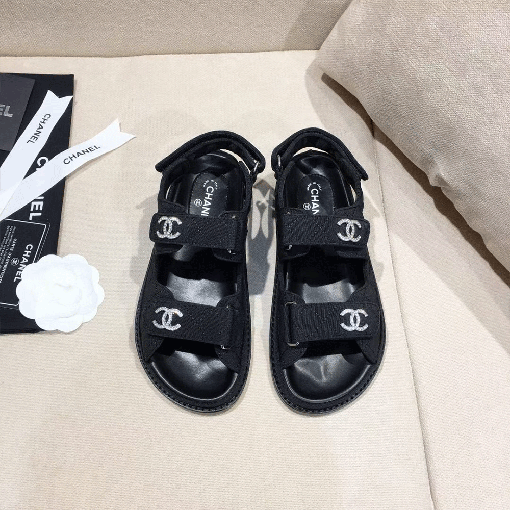 Chanel  Flat Velcro sandals Slide（Replica）