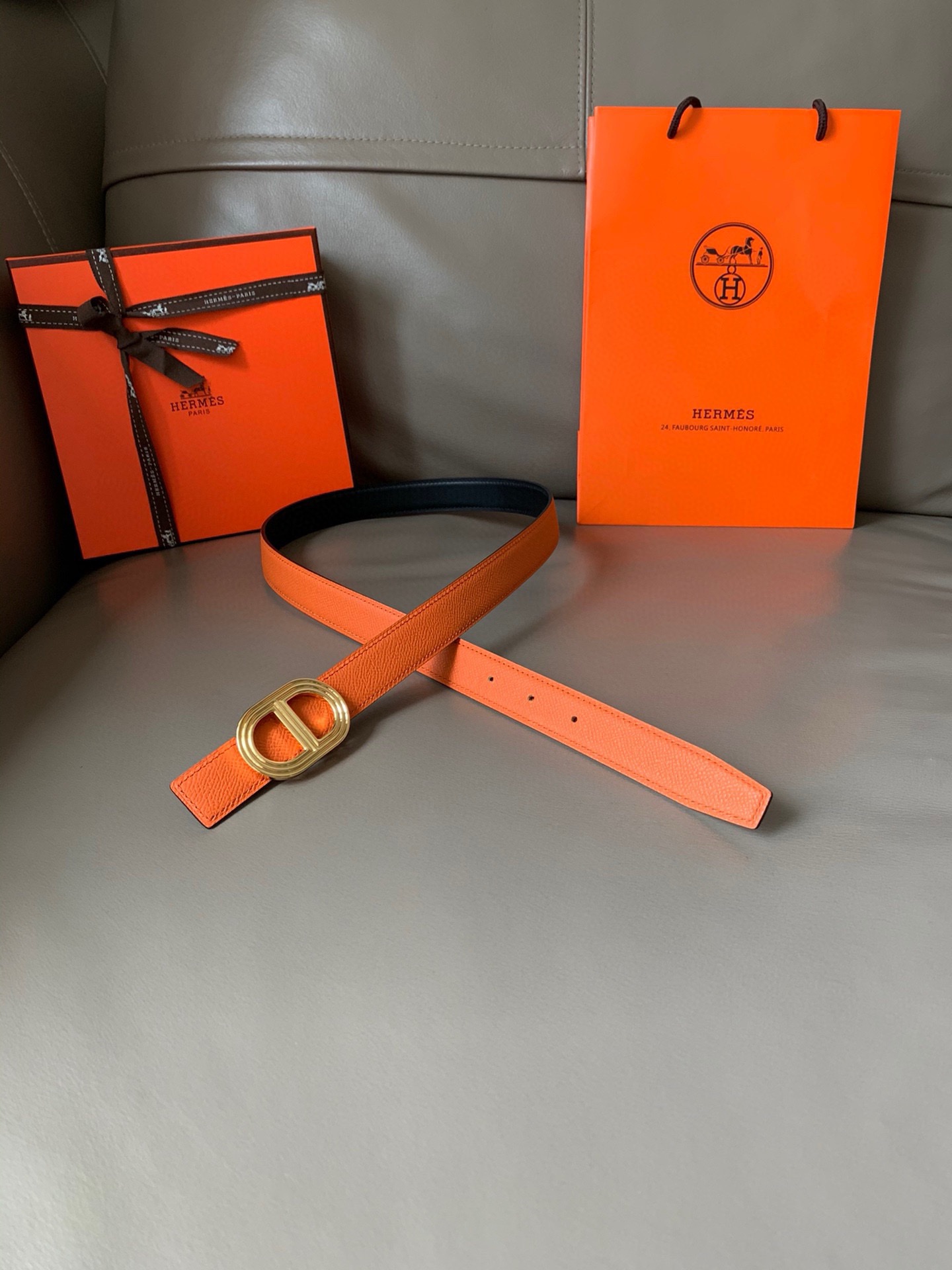 TOP HERMES Double Sided Waistband - 2.4CM