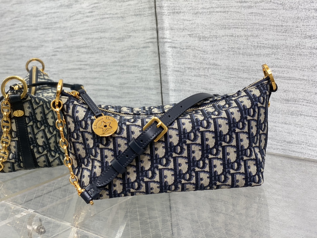 TOP Christian Dior Hobo Star Chain Handbag  28.5 x 14.5 x 10cm -2 Colors