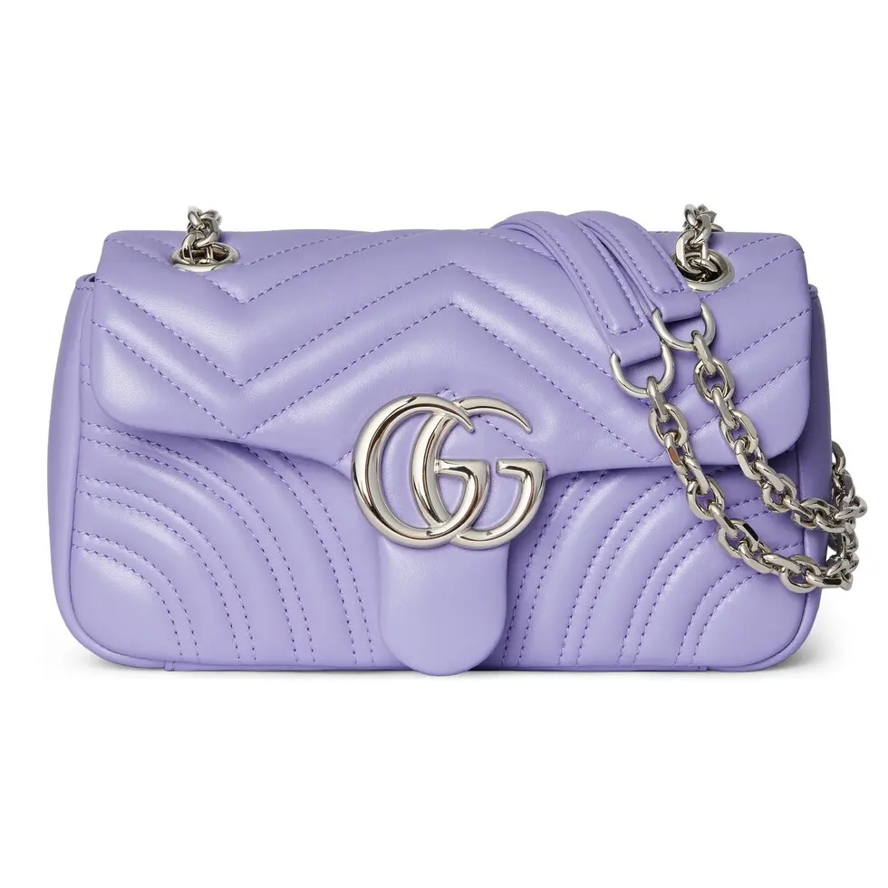 TOP GUCCI GG Marmont Bag 22x 12.5x 6 cm - Light Purple