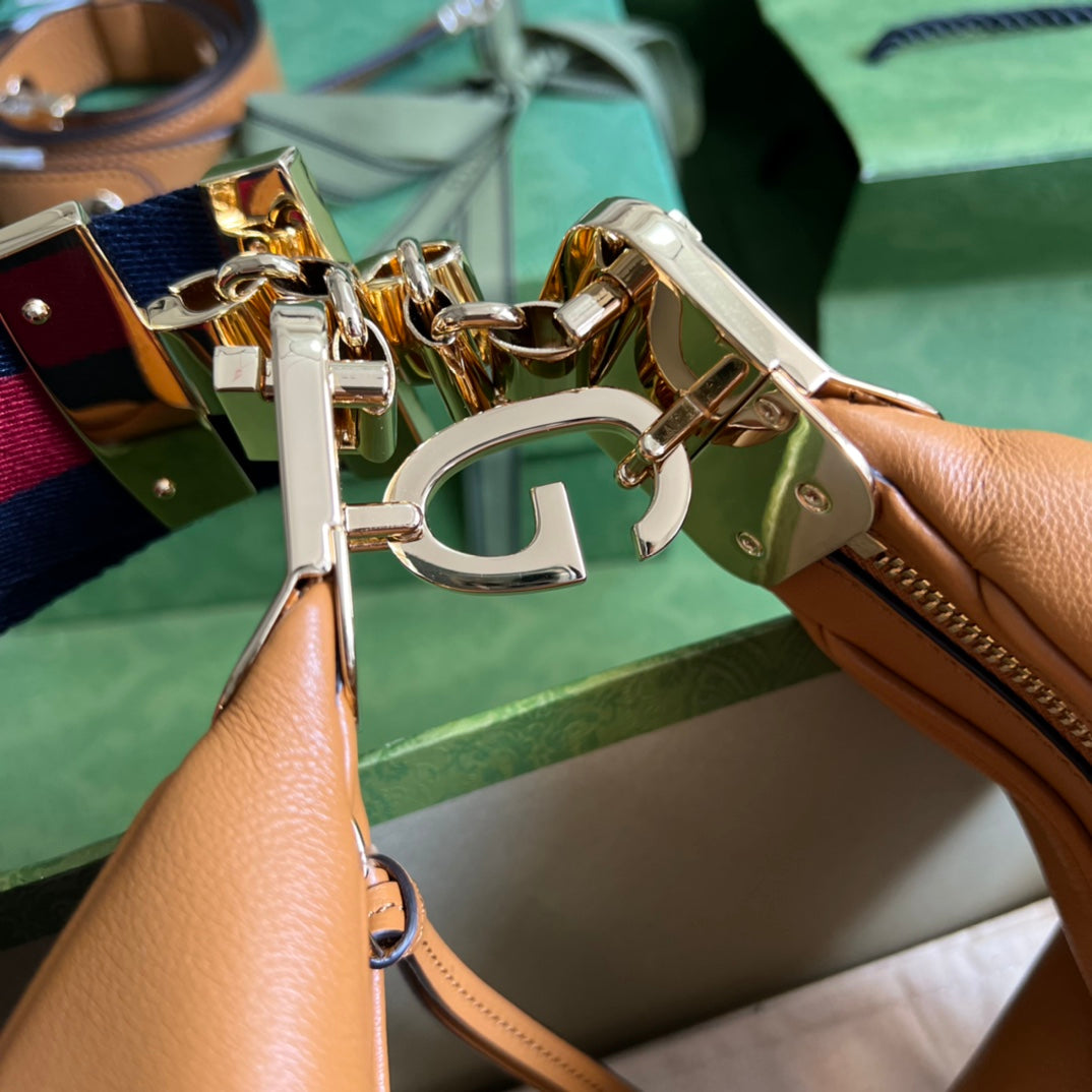 TOP GUCCI GG Attache Large Bag - Brown