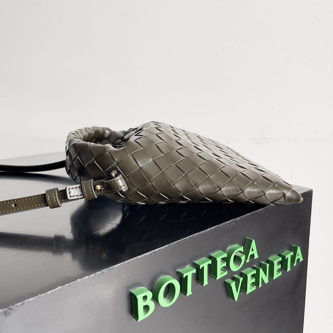 TOP Bottega Veneta BV Hop Bag 25.5x14.5x11cm/41x20x8cm - Darrk khaki
