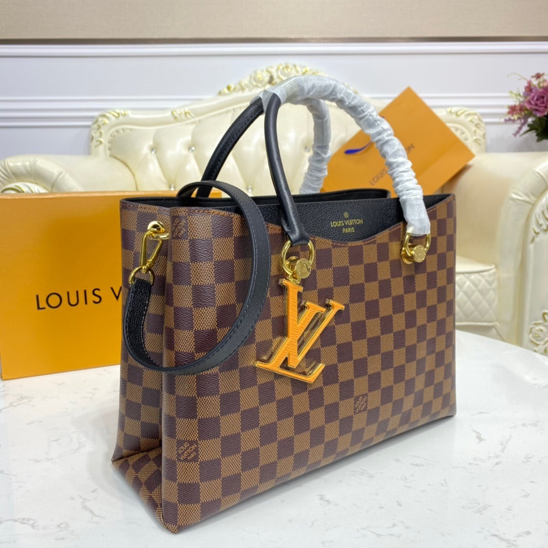 TOP Louis Vuitton LV  Damier Ebene Riverside - BLACK