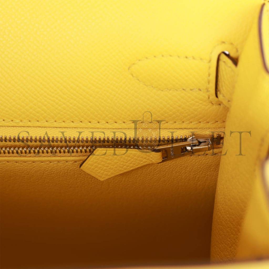 HERMES KELLY 28 JAUNE DE NAPLES EPSOM PALLADIUM HARDWARE (28*22*10cm)