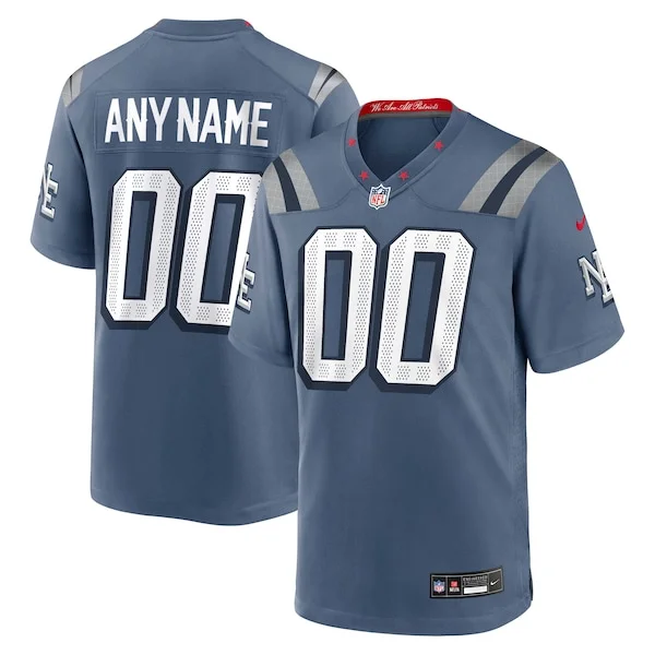 Custom New England Patriots 2025 Rivalries Collection Game Jersey - Storm Blue