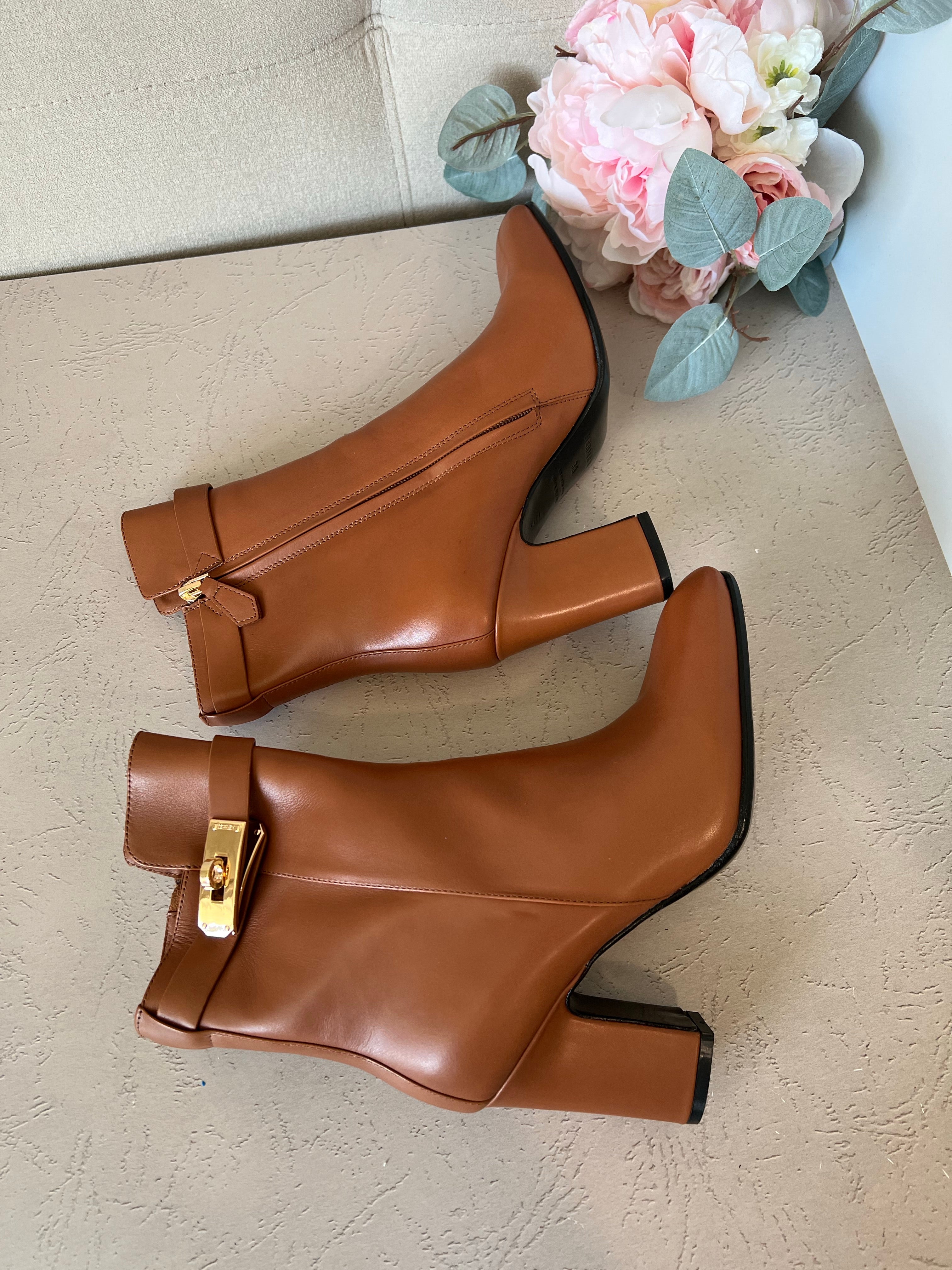 TOP HERMES Joueuse Ankle Boots - Brown