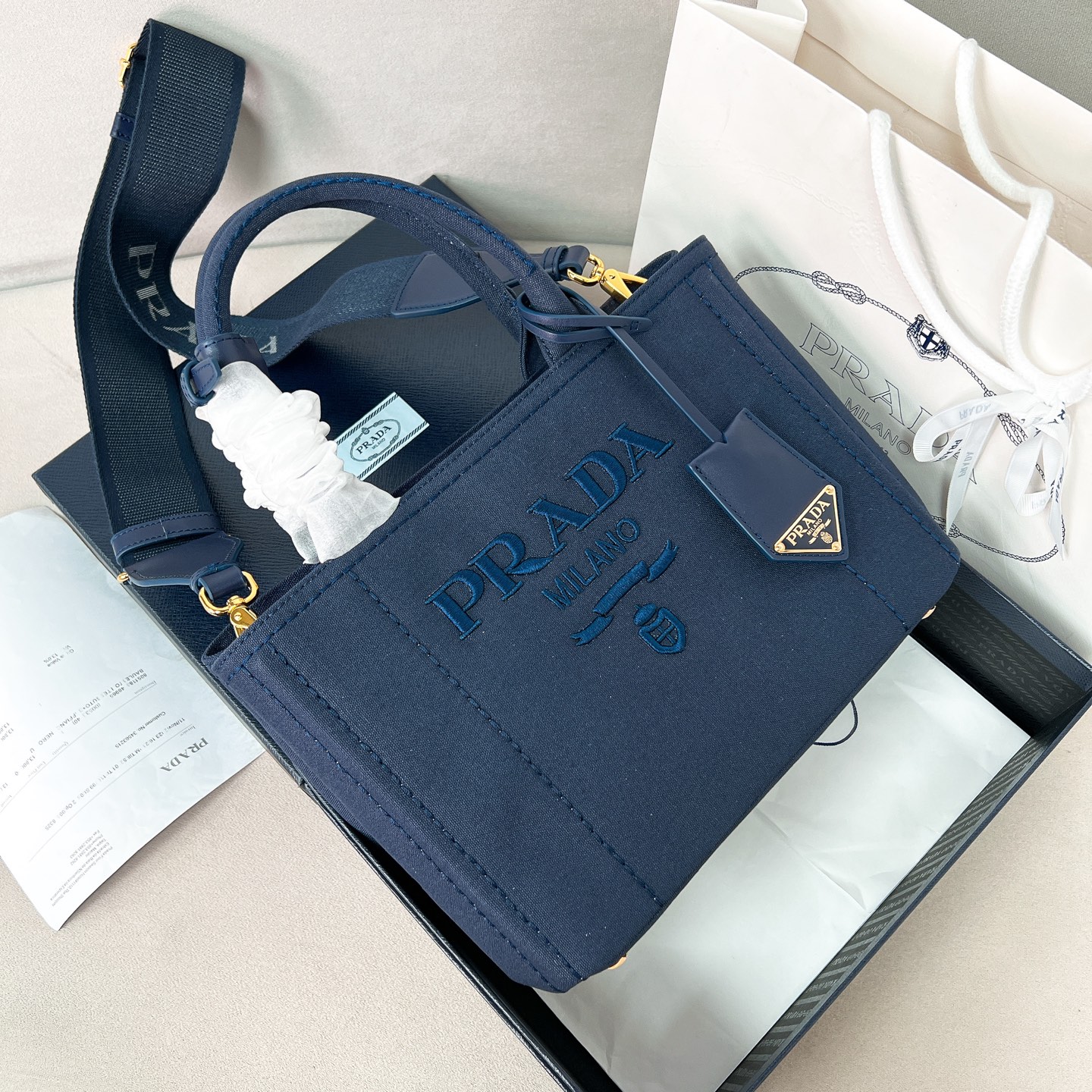 TOP PRADA Tote Bag Canvas 26x19x15cm - 3 Color