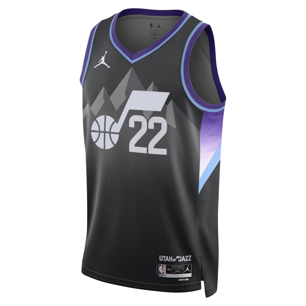 Unisex Jordan Brand Darryn Peterson Black Utah Jazz Swingman Jersey - Statement Edition