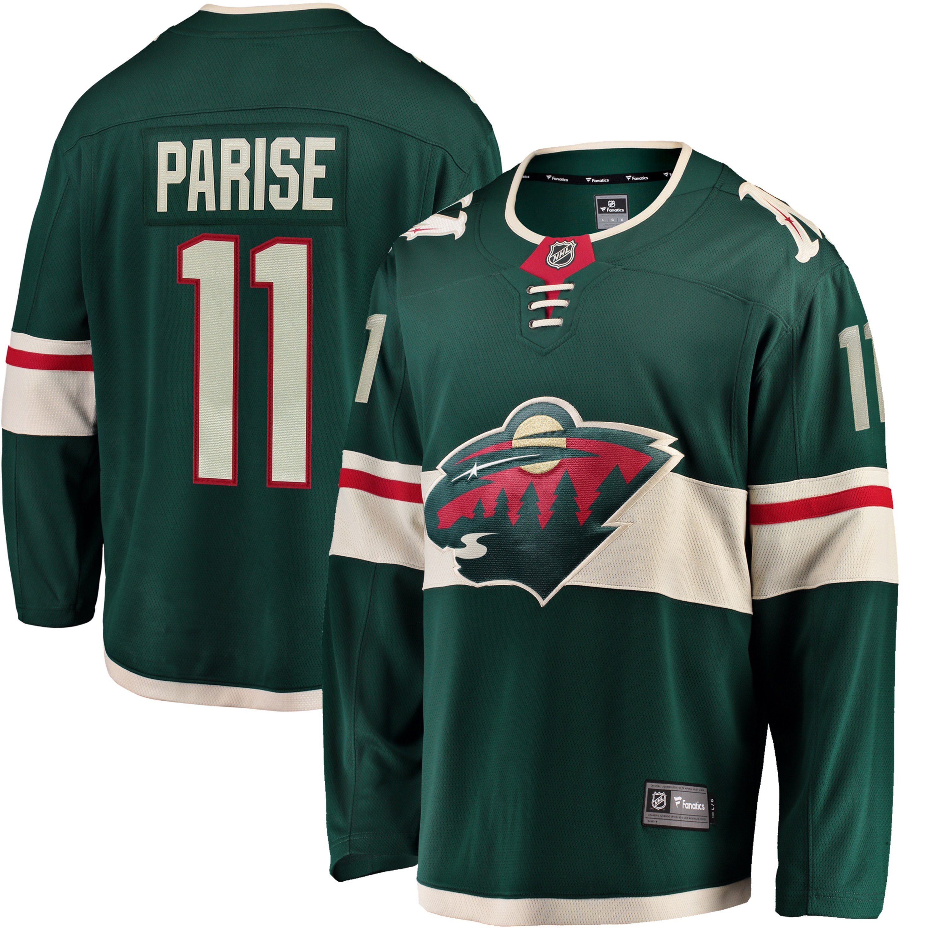 Zach Parise Minnesota Wild NHL Fanatics Breakaway Home Jersey