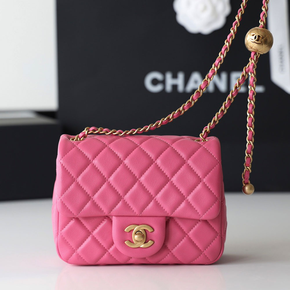 Chanel CF Calfskin Golden Ball 17CM