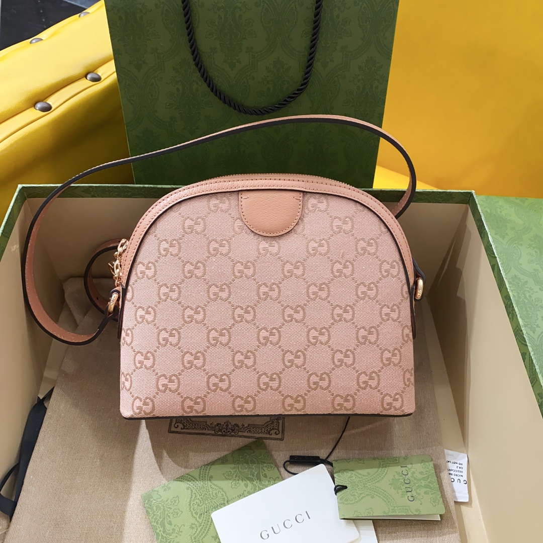 TOP GUCCI G*G Ophidia Shell Bags 23cm (W) x 19cm (H) x 8cm (D) - Pink