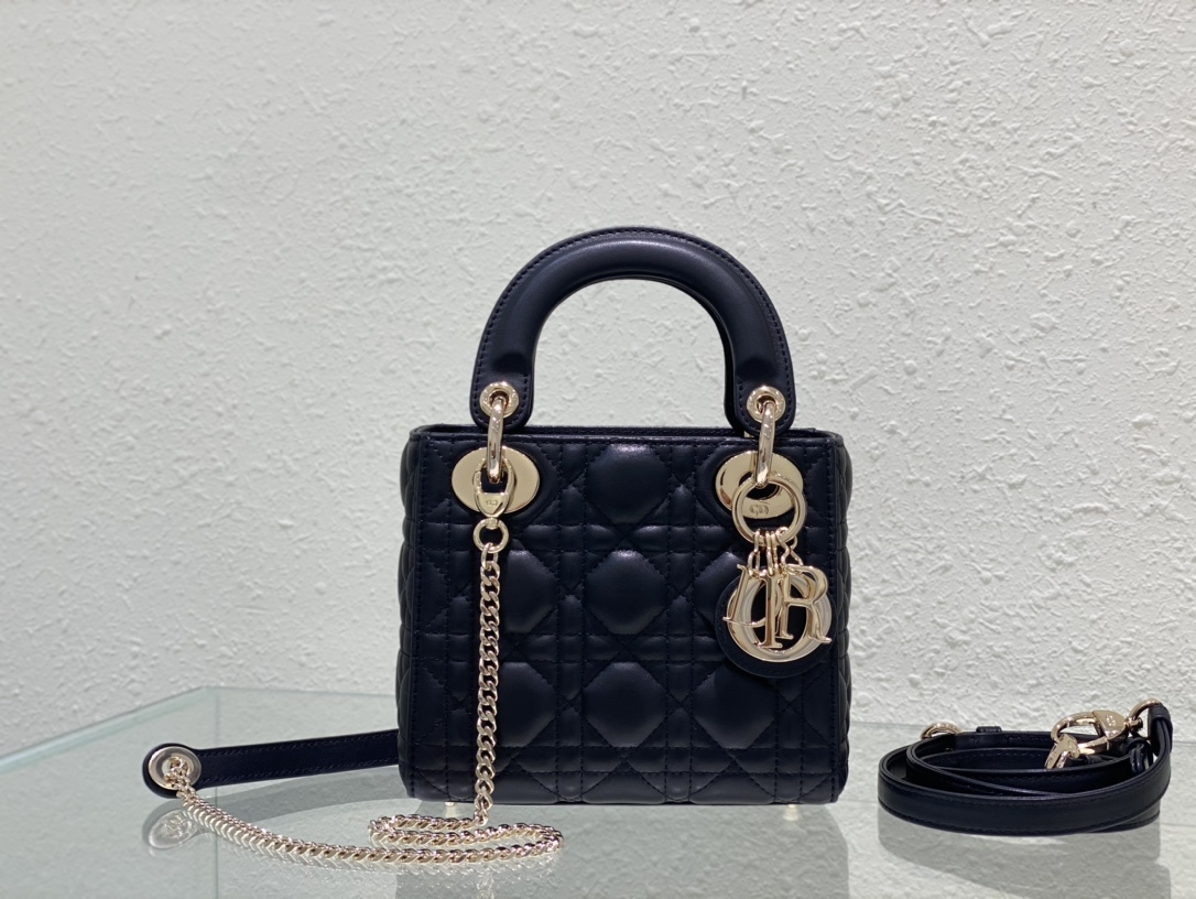 TOP Christian Dior Lady Christian Dior Bag 17×15×7cm - 3 Colors&GHW