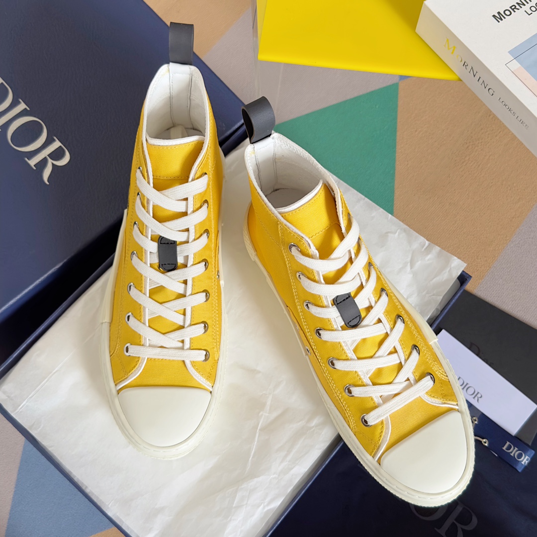 TOP Christian Dior B23 High Top Sneakers - Yellow