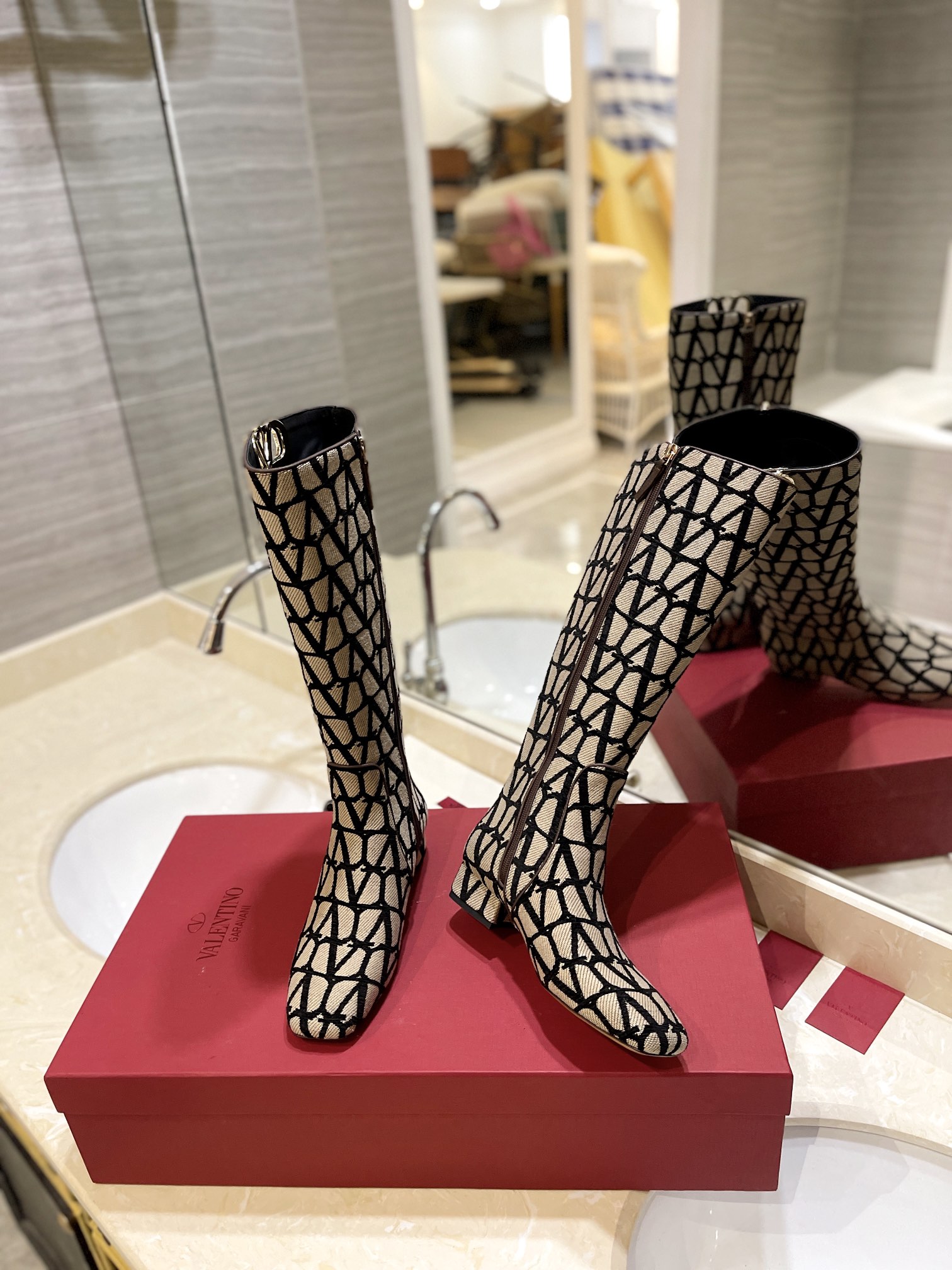 TOP VALENTINO Leather Outsole Boots - 3 Colors
