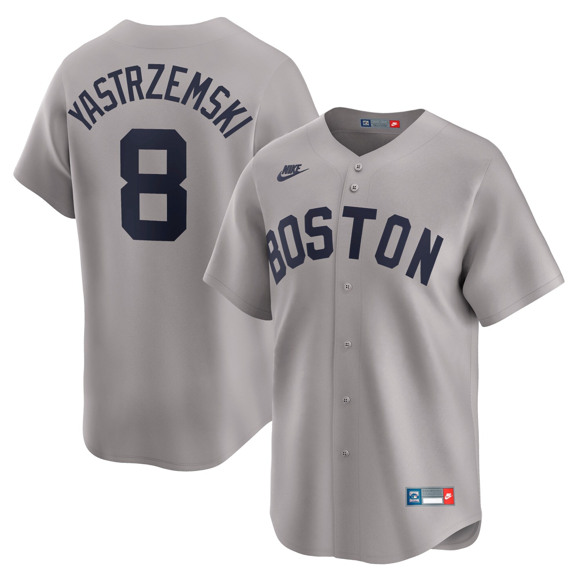 Carl Yastrzemski Boston Red Sox  Throwback Cooperstown Collection Limited Jersey - Gray