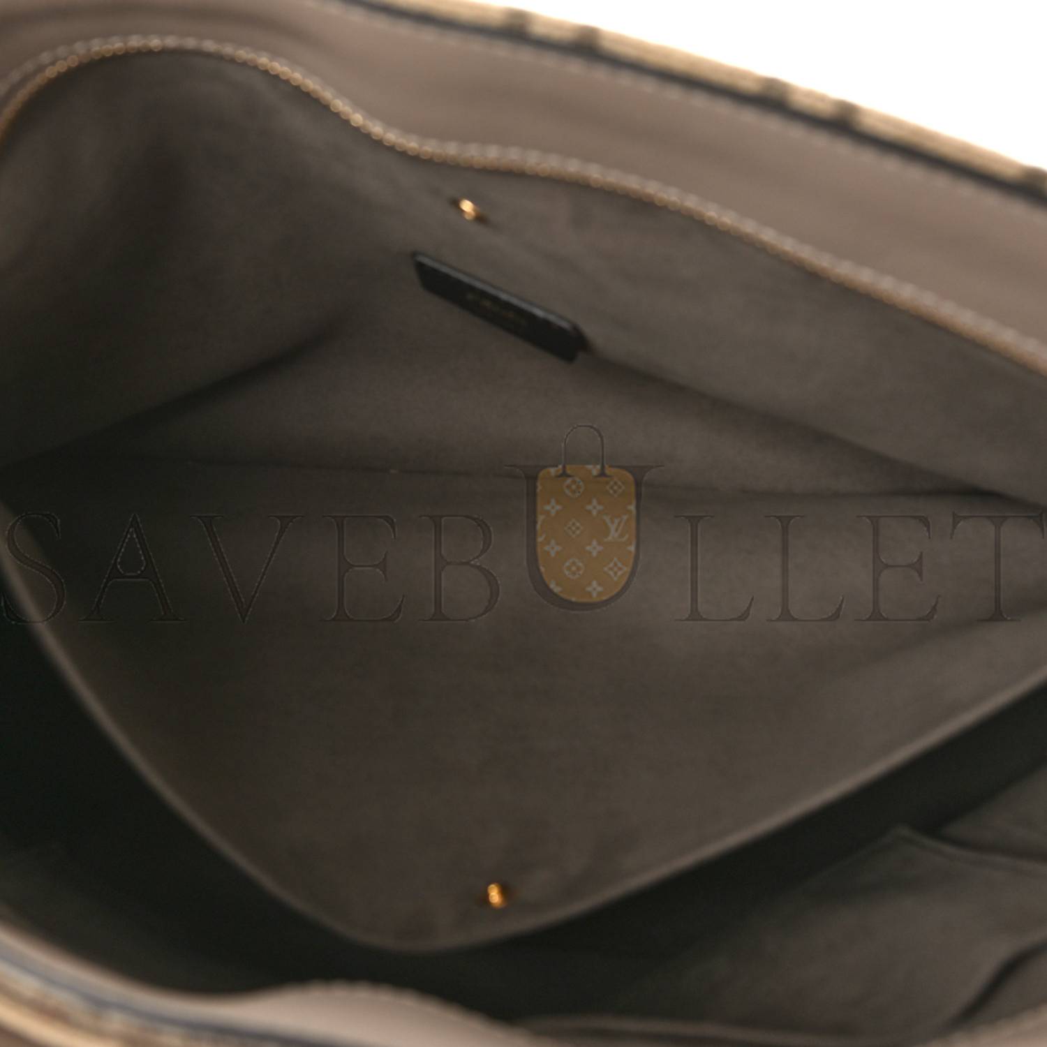 FENDI CHENILLE VITELLO SETA PLEXIGLASS FF FENDI O'LOCK ZIPPER TORTORA NUVOLA (34*23*13cm)