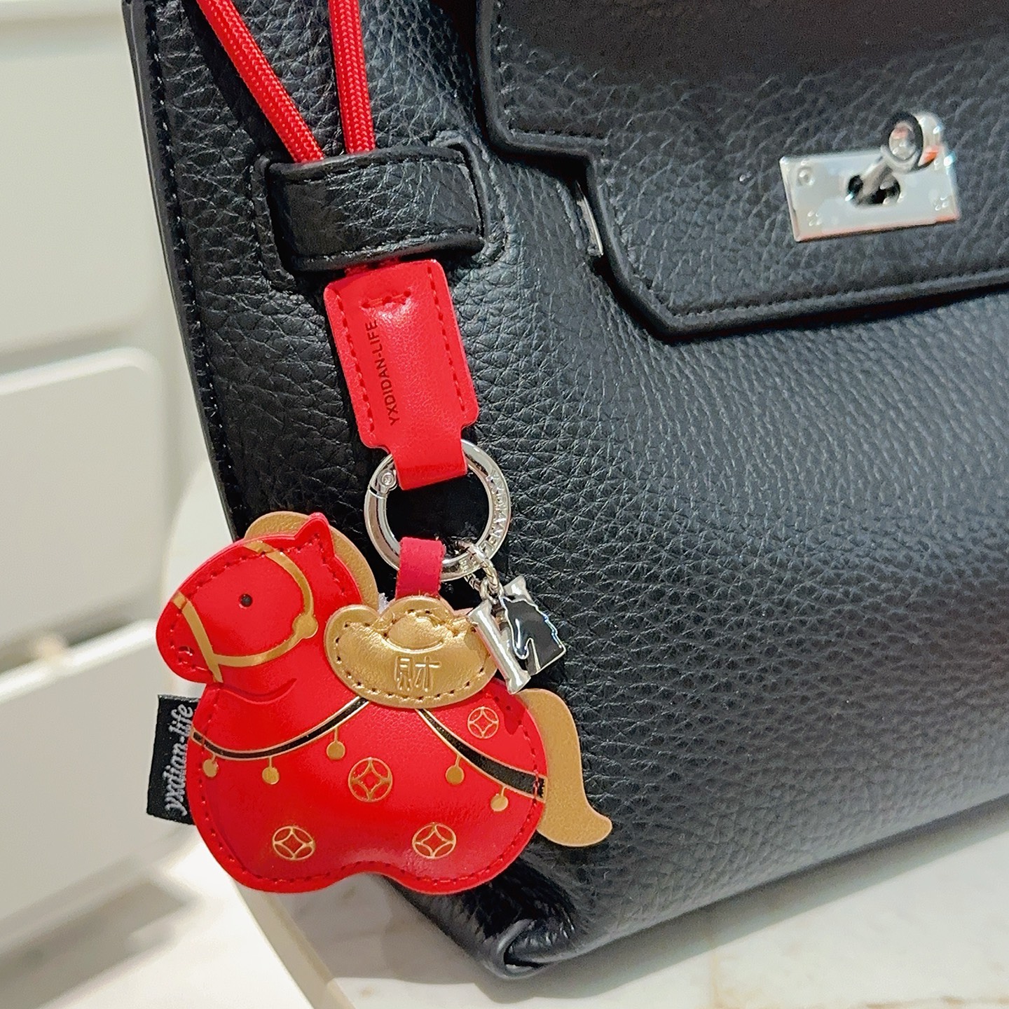 TOP HERMES Key Chain - Red