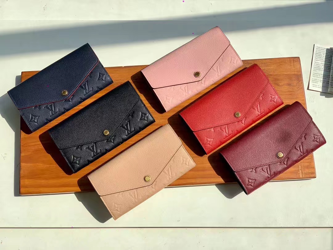 TOP Louis Vuitton LV Sarah Empreinte Wallet 19cm - 6 Colors