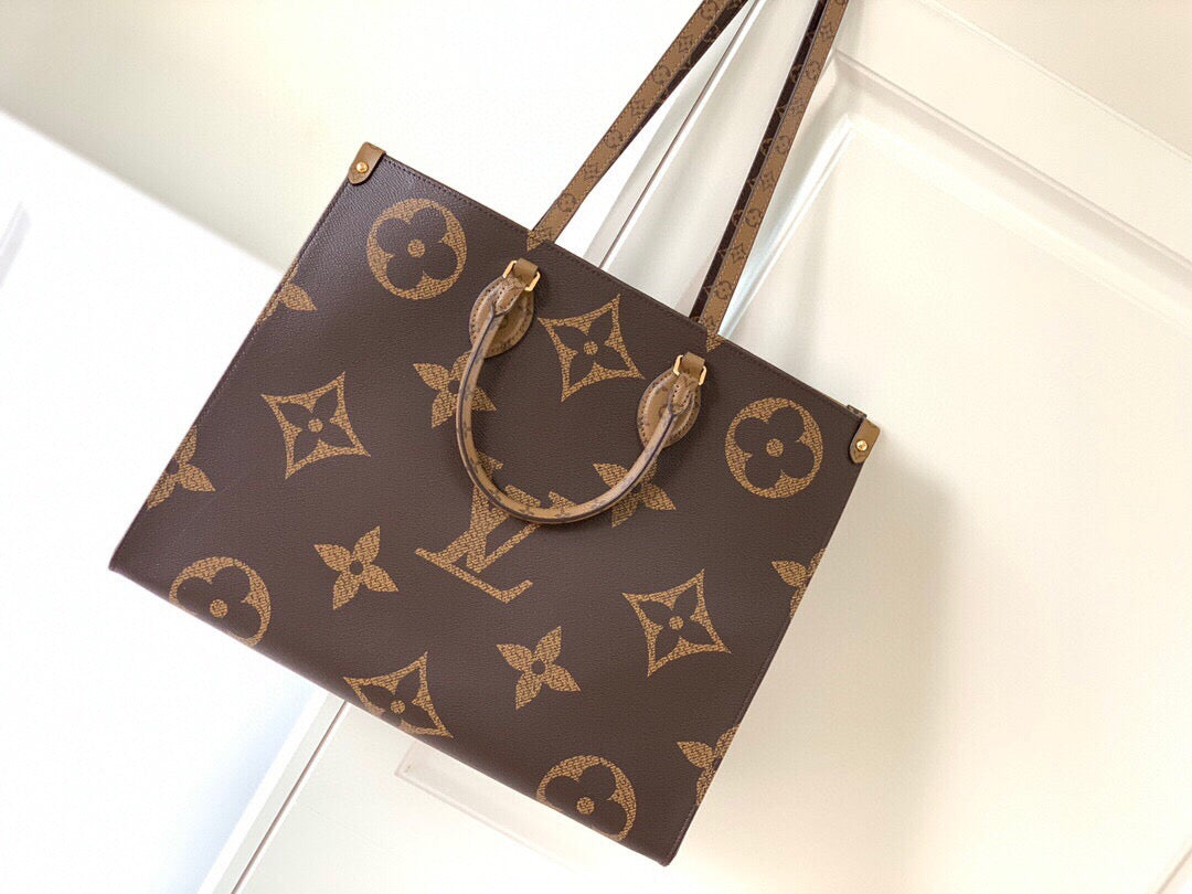 TOP Louis Vuitton LV £V On The Go Monogram Tote GM 41x34x19cm -Brown